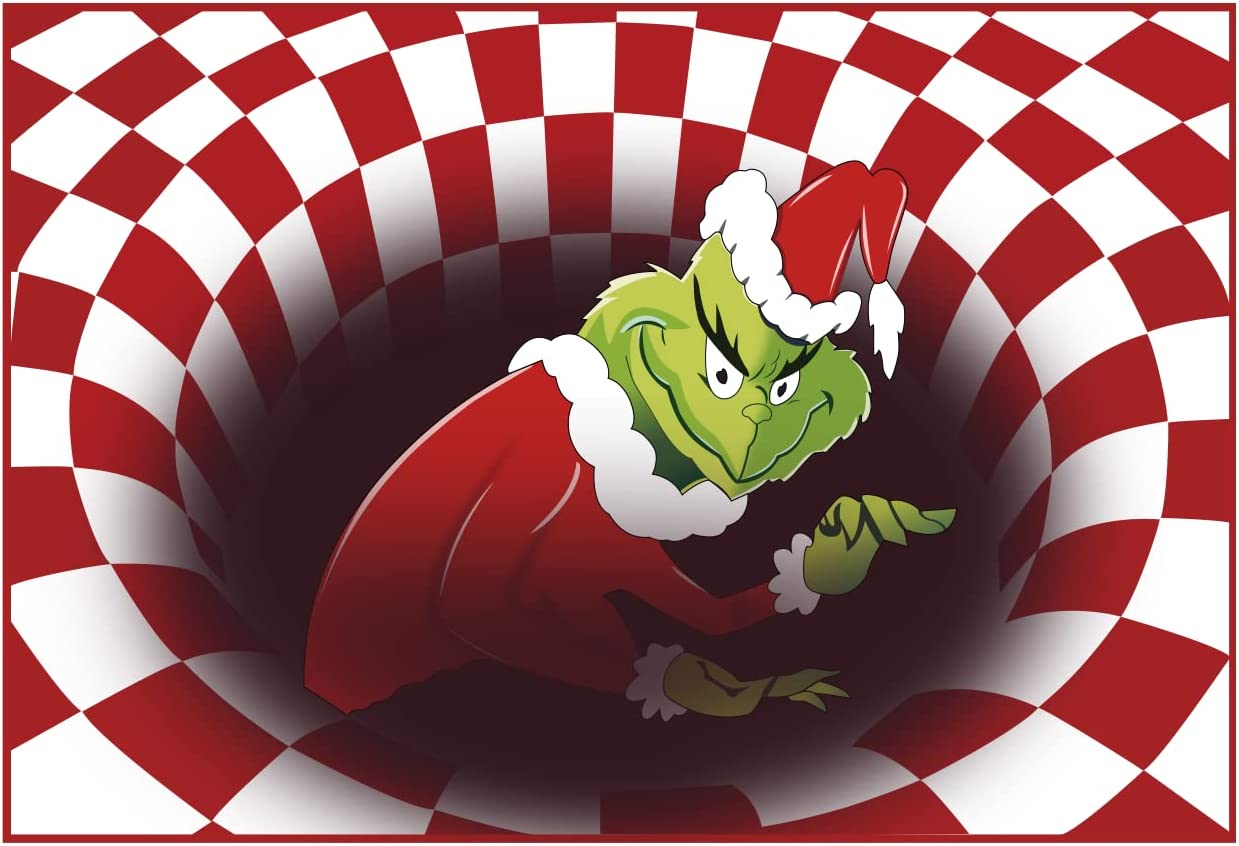 Grinch Christmas Decoration IllusionRug - A Lively and Fun 3D Stereo Floor Mat for Indoor/Outdoor Use - Image 3