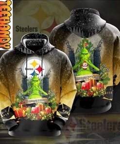 Grinch Snow - Pittsburgh Steelers 3D All Over Print Hoodie