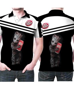 Groot Dr Pepper Soft Drink Logo Brand Gift for Lovers 3D Polo Shirt with Breathable Fabric