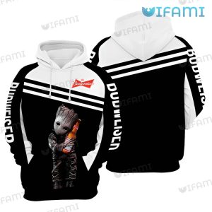 Groot Hugs Beer Bottle Budweiser Hoodie 3D - Gift for Beer Lovers - Image 2