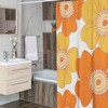 Groovy 60's 70's Hippie Retro Flowers Shower Curtain - Colorful and Fun Bathroom Decor