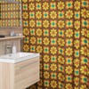 Groovy 60's 70's Hippie Retro Flowers Shower Curtain - Colorful and Fun Bathroom Decor for a Unique Look
