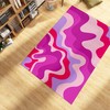 Groovy Hippie Decor Area Rug with Customizable Text Option for Chic Living Room or Bedroom Decoration