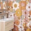 Groovy Hippie Flower Shower Curtain, Retro Bathroom Accessory, Vintage Tub Curtain