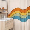 Groovy Hippie Shower Curtain, Retro Flowers Tub Curtain, Vintage Bathroom Accessory