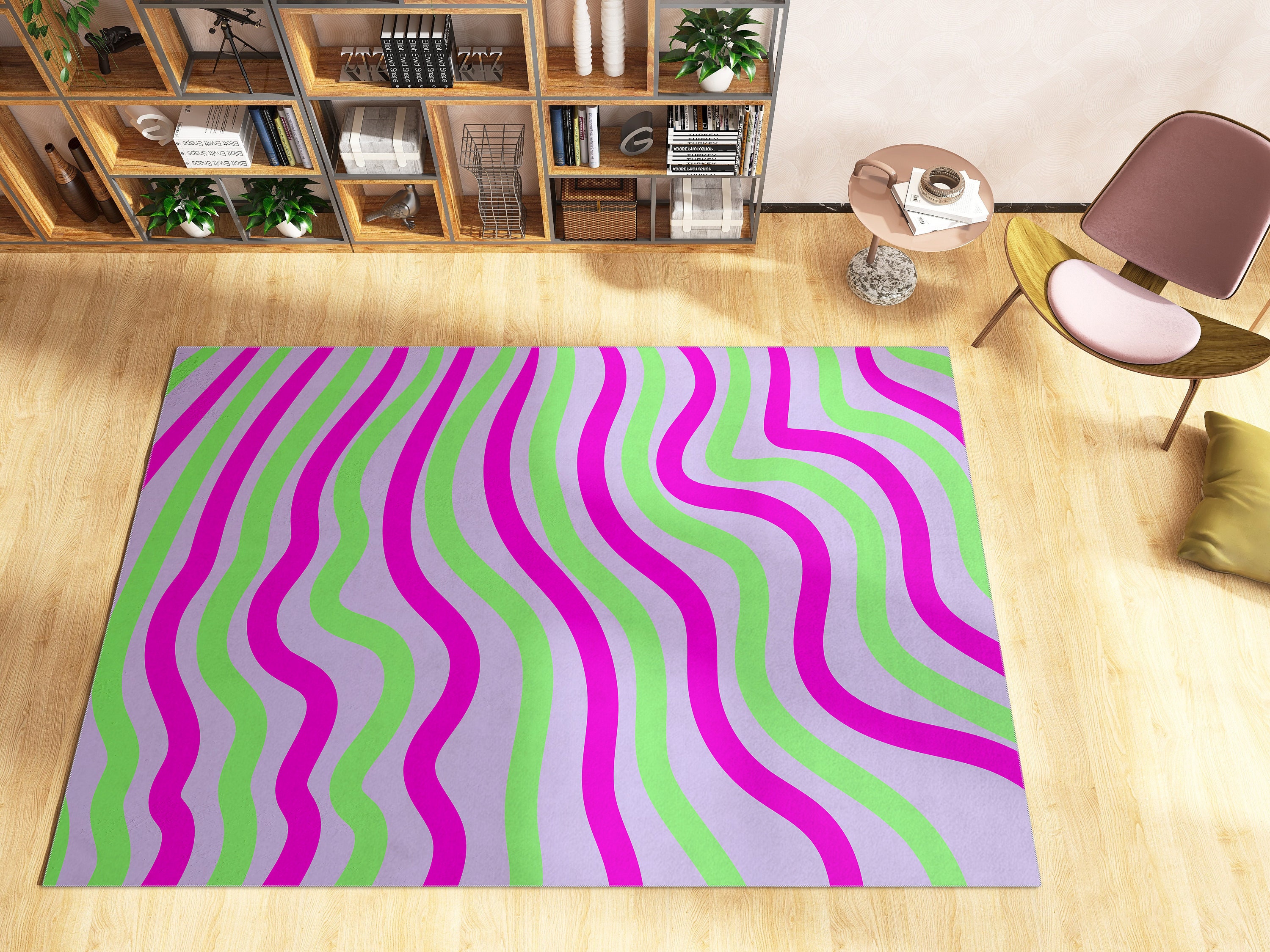 Groovy Personalized Area Rug for Boho Chic Living Room or Bedroom Decor - Image 3
