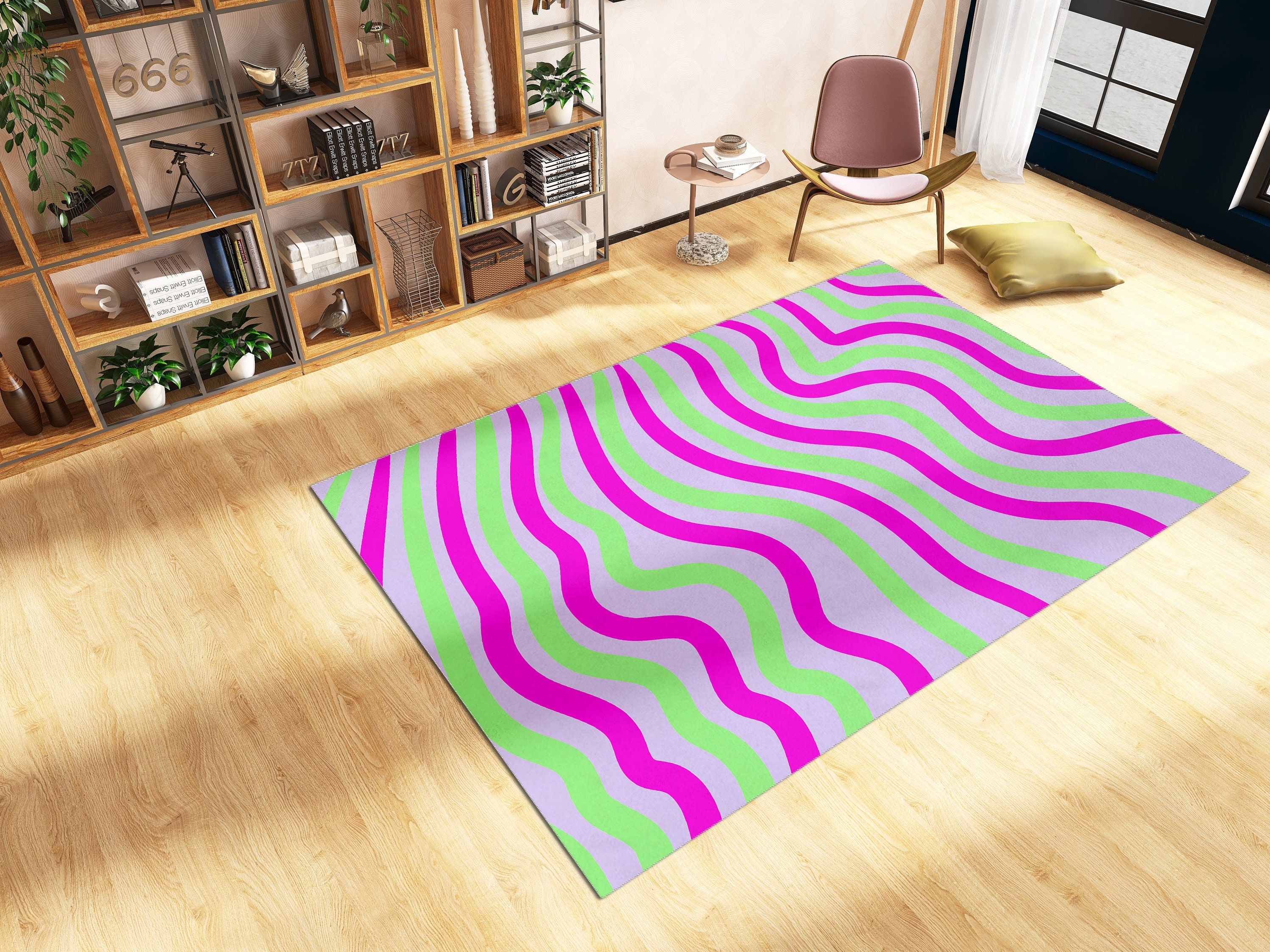 Groovy Personalized Area Rug for Boho Chic Living Room or Bedroom Decor - Image 4
