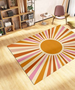 Groovy Personalized Area Rug for Chic Living Room or Bedroom Decoration