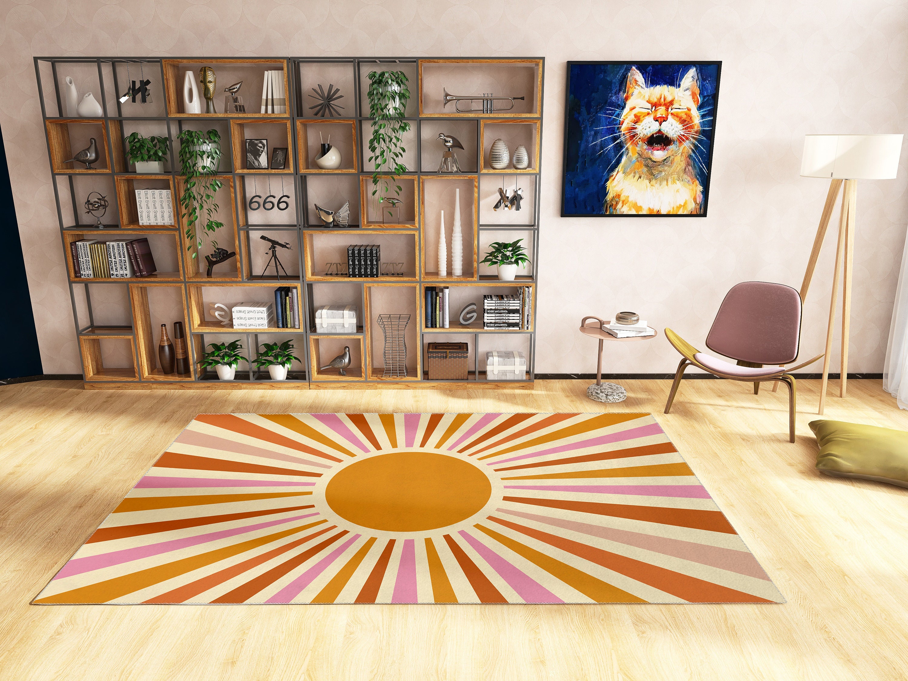 Groovy Personalized Area Rug for Chic Living Room or Bedroom Decoration - Image 2