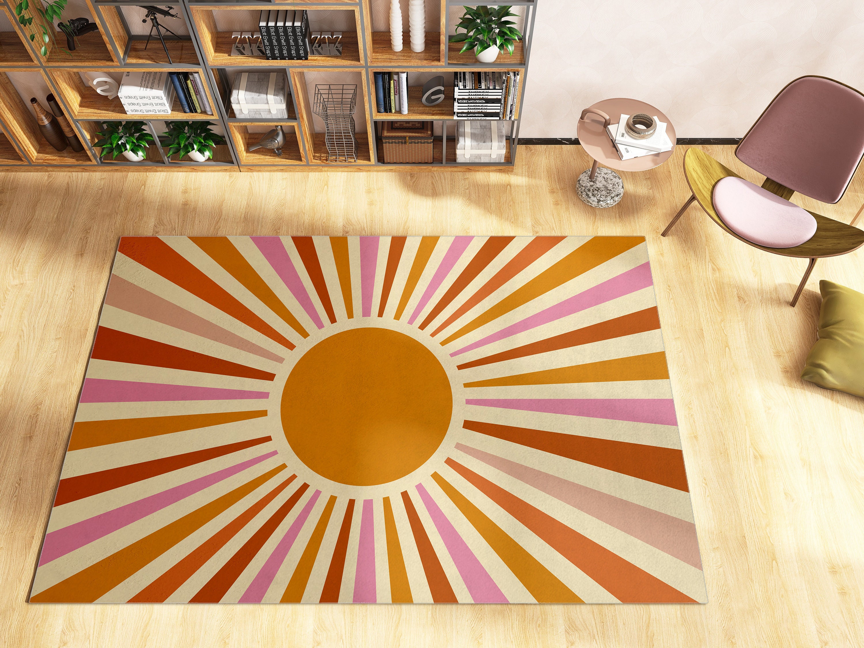 Groovy Personalized Area Rug for Chic Living Room or Bedroom Decoration - Image 3