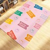 Groovy Pink Retro Trippy Rug - Wavy Abstract Funky Smile Hippie Decor, Preppy Room Decor with 70s Bathroom Rug Set