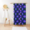 Groovy Purple Shapes Shower Curtain: Retro and Eco-Friendly