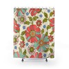 Groovy Retro 70s Aesthetic Shower Curtain - Hippie Bathroom Curtain