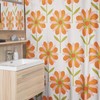 Groovy Retro Flowers Shower Curtain, Hippie Bathroom Decor
