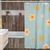 Groovy Retro Flowers Shower Curtain, Vintage 70's Bathroom Decor