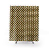 Groovy Retro Geometric Shower Curtain, Psychedelic Bathroom Decor