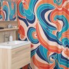 Groovy Retro Hippie Shower Curtain, Colorful Bathroom Decor