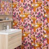Groovy Retro Mushroom Shower Curtain, Fall Bathroom Decor