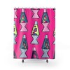 Groovy Retro Pink Lava Lamp Shower Curtain, 60's Bathroom Decor