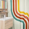 Groovy Shower Curtain, Psychedelic 60's 70's Hippie Bathroom Accessory, Quirky Retro Curtain for Cool Bathroom