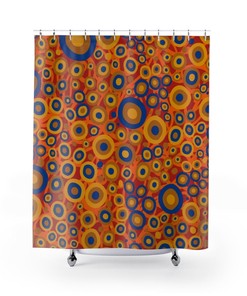 Gustav Klimt Shower Curtain with Artistic Art Print Design for Unique and Elegant Bathroom Decor