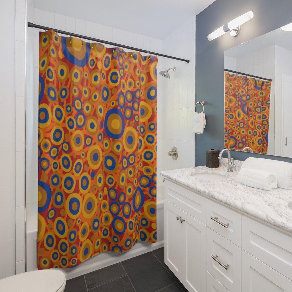 Gustav Klimt Shower Curtain with Artistic Art Print Design for Unique and Elegant Bathroom Decor - Image 2