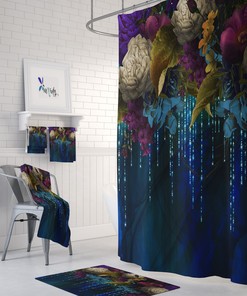 Gypsy Enchantment Shower Curtain, Boho Floral Bathroom Decor with Unique Shower Curtains Print