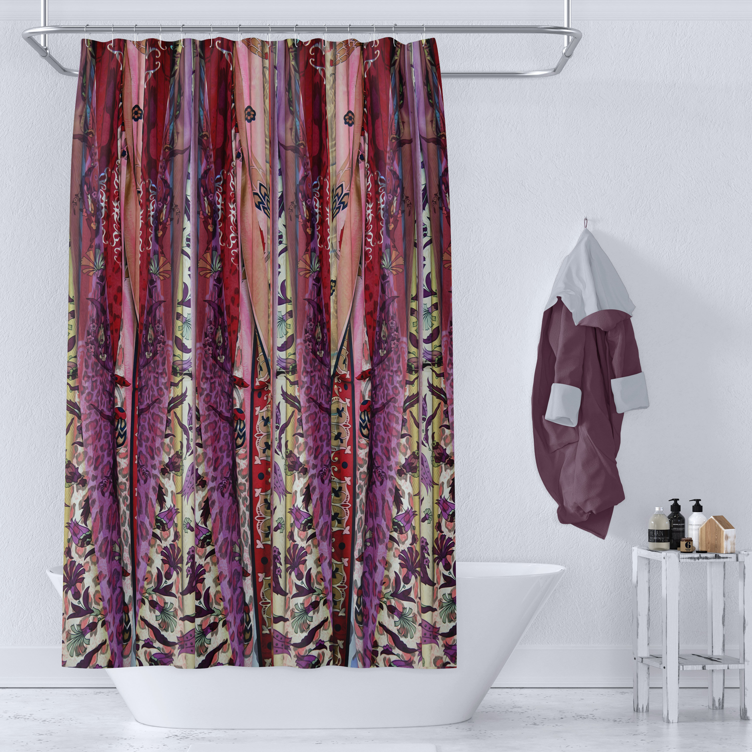 Gypsy Spirit Boho Chic Shower Curtain with Stylish Design Options for Chic Bathroom Decor - Image 2