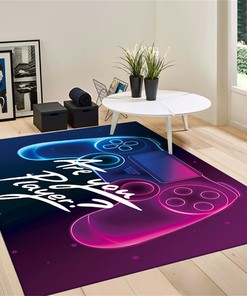 HD Printing Gamer Area Rug with Gamepad Design for Boys and Girls Room
