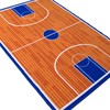 HR-Kids Rugs Basketball Court Boys/Girls/Toddlers Play Mat for School Activity Time (Orange/Blue)
