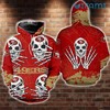 Halloween 3D All-Over Print Lion and Skull Design Zipper Hoodie