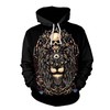 Halloween 3D All-Over Print Red Skull Zipper Hoodie