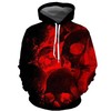 Halloween 3D All-Over Print Skull Design Zipper Hoodie