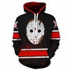 Halloween Friday 13th Jason Voorhees Stripe All Over Print 3D Hoodie