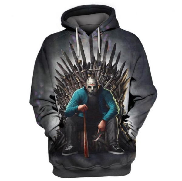 Halloween Game Of Throne Jason Voorhees 3D Hoodie Zipper Hoodie