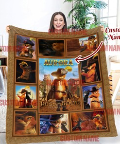 Halloween Gift - Personalized Puss In Boots: The Last Wish Blanket for Kids