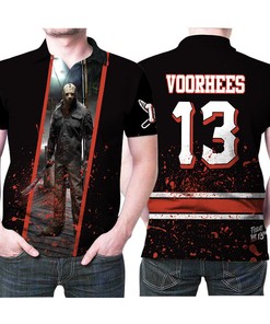 Halloween Killer Gift for Friday the 13th Jason Voorhees #13 Fans - 3D Polo Shirt in All Over Print