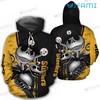 Halloween Pittsburgh Steelers Jack Skellington Zero Logo 3D Hoodie
