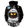 Halloween Pumpkin Lantern Astronaut Devil All Over Print 3D Hoodie