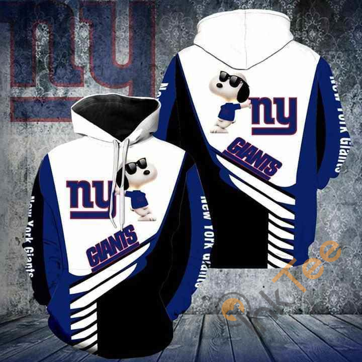 Halloween-Compatible New York Giants Jack Skellington And Zero 3D Hoodie