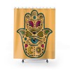 Hamsa Hand Print Shower Curtain | Unique Print Shower Curtain | Spiritual Bathroom Decor Vintage Shower Curtains