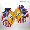 Hand Pull Out USA Flag - Steelers All Over Print Hoodie