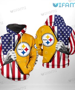 Hand Pull Out USA Flag - Steelers All Over Print Hoodie
