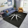 Hand-Drawn Personalized Basketball Ball with Hoop and Net Area Rug for Kids and Adult Spaces