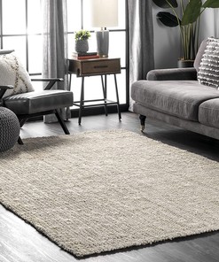 Handwoven Solid Jute Off-white Area Rug - Achieving a Perfect Balance of Style and Durability for Your Home Decor