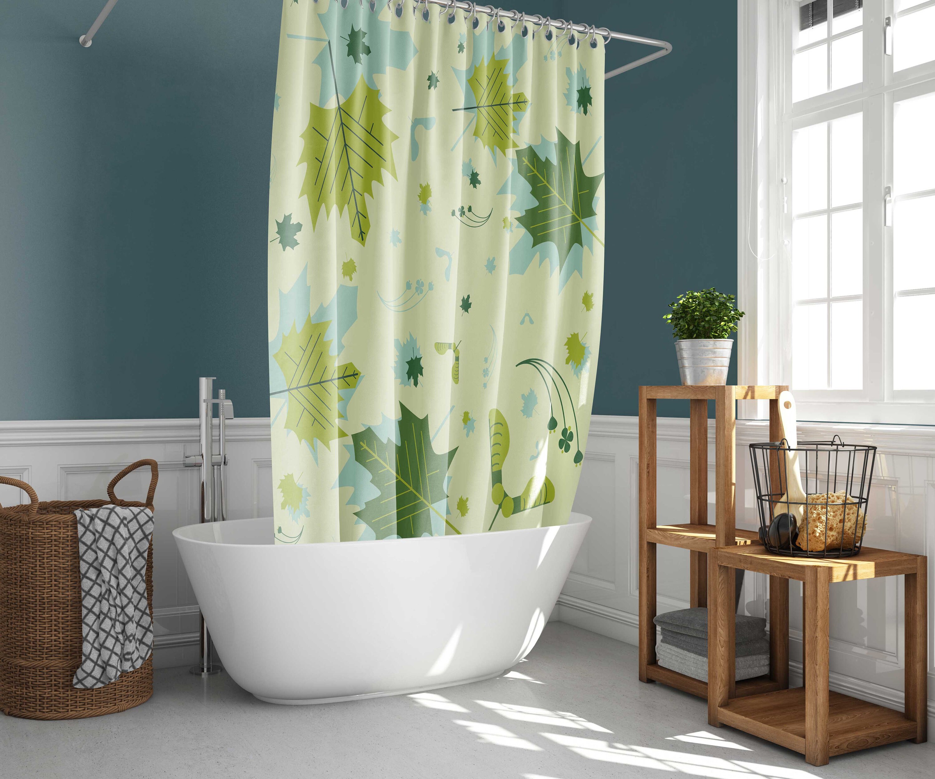 Happy Canada Day Shower Curtain | Maple Leaves Autumn Fabric | Home Bathroom Decor | Canadian Theme | House Warming Gift - Image 2