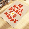 Happy Retro Trippy Pastel Groovy Rug, Abstract Preppy Room Decor, Funky Cute Hippie Apartment Decor with Style 70s Decor