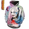Harley Quinn Face 3D Print Hoodie