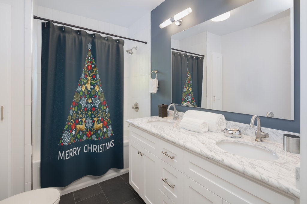 Have a Merry Christmas Tree Holiday Shower Curtain - Image 2