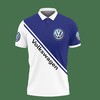 Have a sophisticated look with the 3D Printed Volkswagen PVT-LT Polo Shirt Ver 1 (Blue) featuring a classic polo collar.